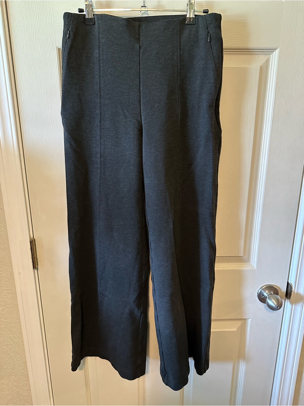 LOFT Wide Leg Pants in Dark Gray